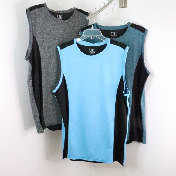 3pc Liberty Pro Men's XL Sleeveless Wicking Mesh Activewear Athletic Tank Tops - Picture 1 of 9